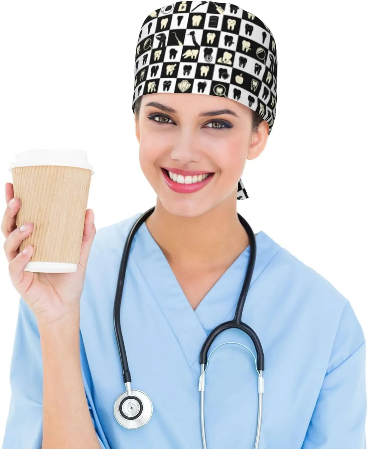 LGBT Pride Transgender Pride Breathable Scrub Hat for Nurses & Doctors Adjustable Working Cap with Moisture-Wicking Fabric