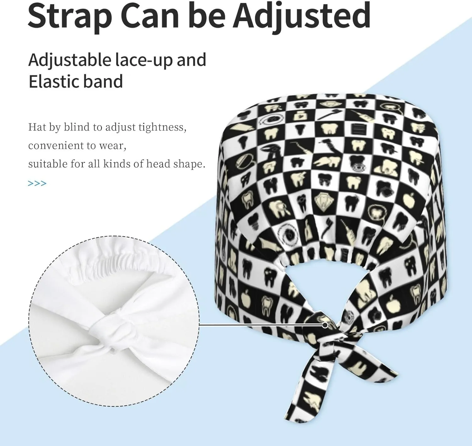 LGBT Pride Transgender Pride Breathable Scrub Hat for Nurses & Doctors Adjustable Working Cap with Moisture-Wicking Fabric