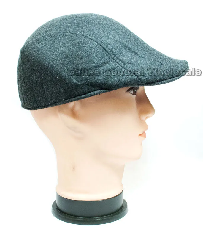 Men's Solid Color Wool Newsboy Caps Wholesale