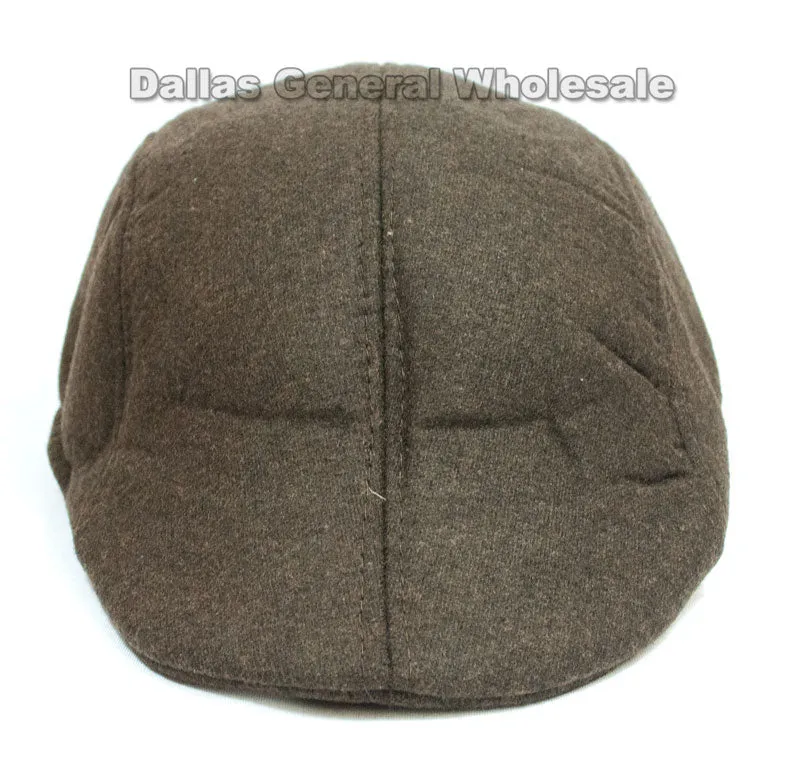 Men's Solid Color Wool Newsboy Caps Wholesale