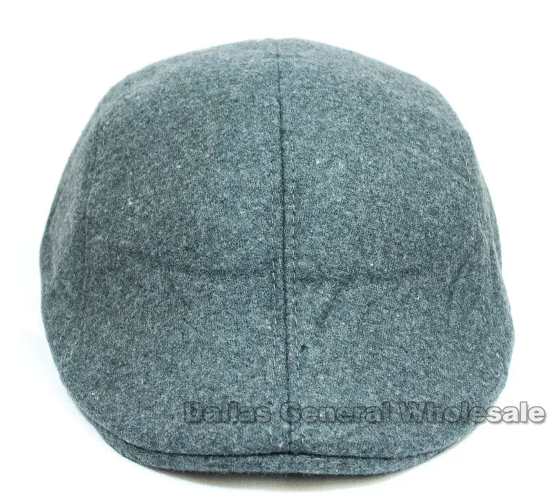 Men's Solid Color Wool Newsboy Caps Wholesale