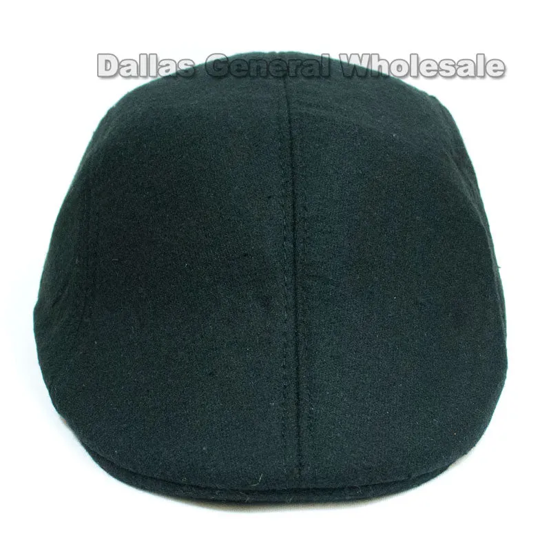 Men's Solid Color Wool Newsboy Caps Wholesale