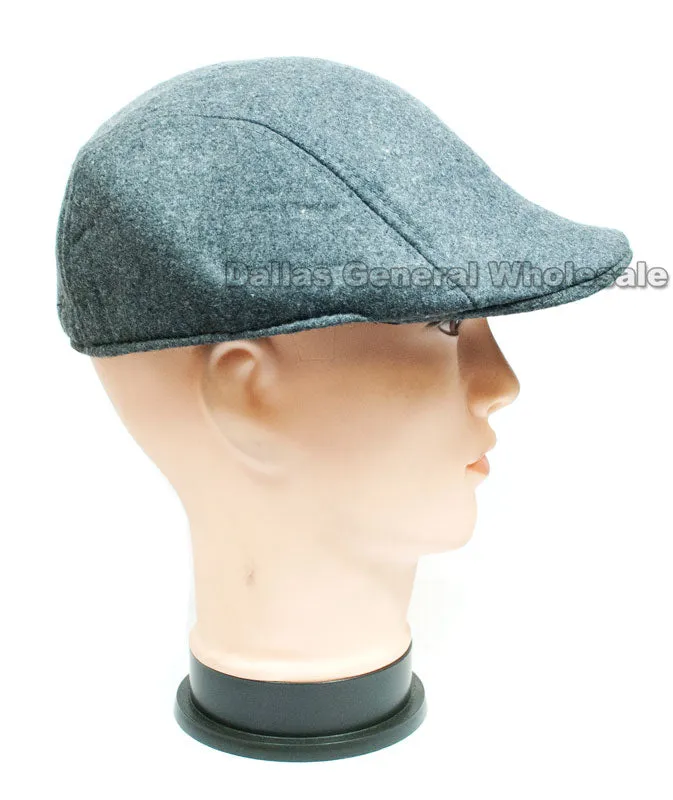 Men's Solid Color Wool Newsboy Caps Wholesale