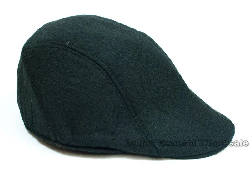 Men's Solid Color Wool Newsboy Caps Wholesale