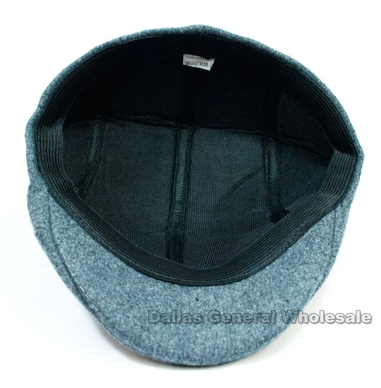 Men's Solid Color Wool Newsboy Caps Wholesale