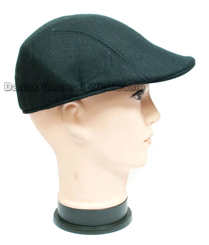 Men's Solid Color Wool Newsboy Caps Wholesale