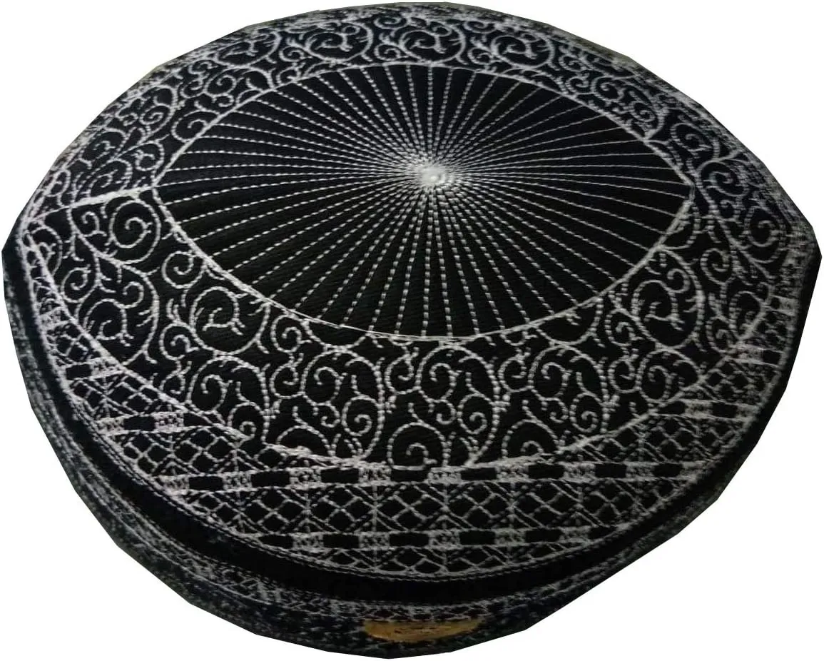 Muslim Kufi Hat ALW010 Islam Men Prayer Skull Cap Headware Ramadan Eid Gift