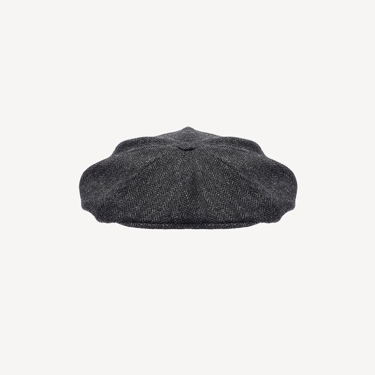Newsboy Cap - Dark Grey Herringbone