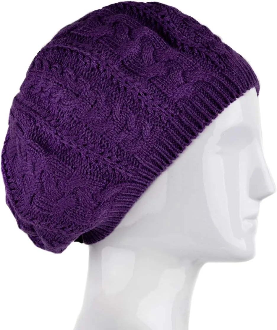 Nollia Soft Knit Solid Color Beanie, Chic, and Lightweight Crochet Knitted Style Beanie Hat for Women, One Size Slouchy Hat