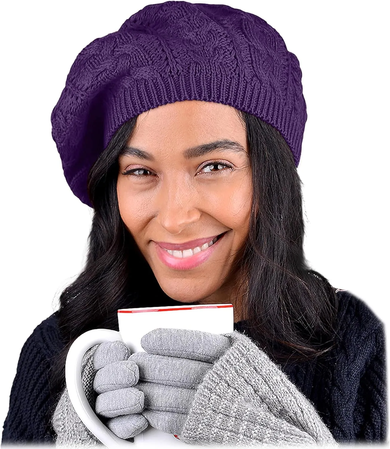 Nollia Soft Knit Solid Color Beanie, Chic, and Lightweight Crochet Knitted Style Beanie Hat for Women, One Size Slouchy Hat