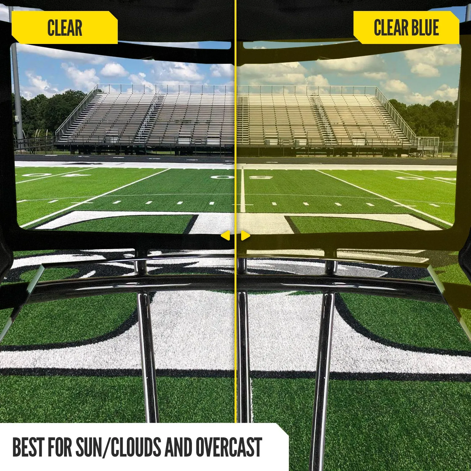 NXTRND VZR3® Football Visor Clear Blue