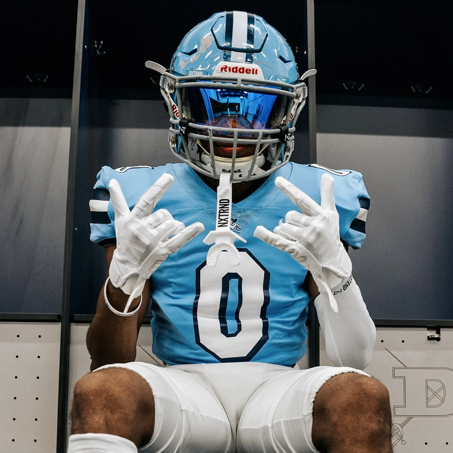 NXTRND VZR3® Football Visor Clear Blue