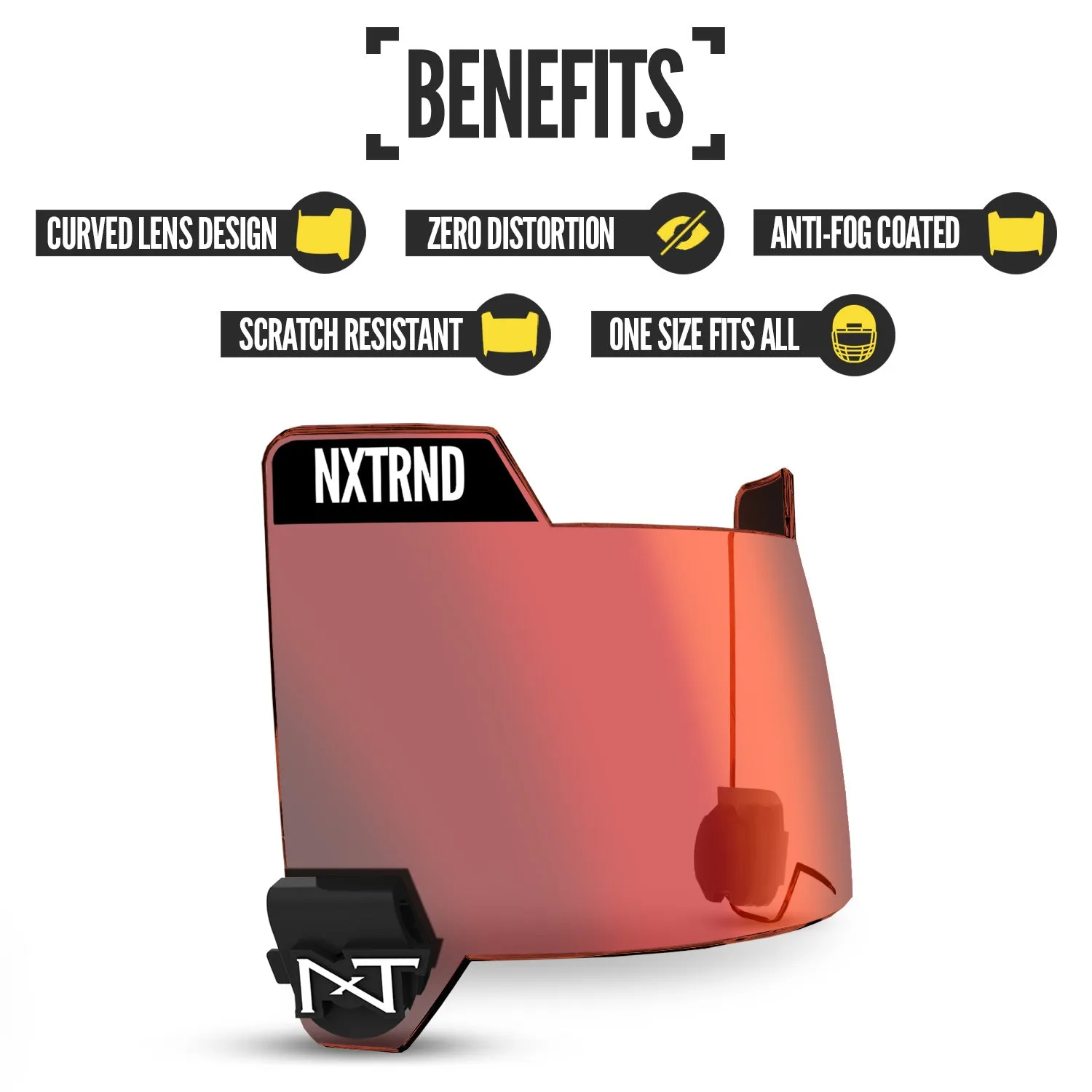 NXTRND VZR3® Football Visor Clear Red