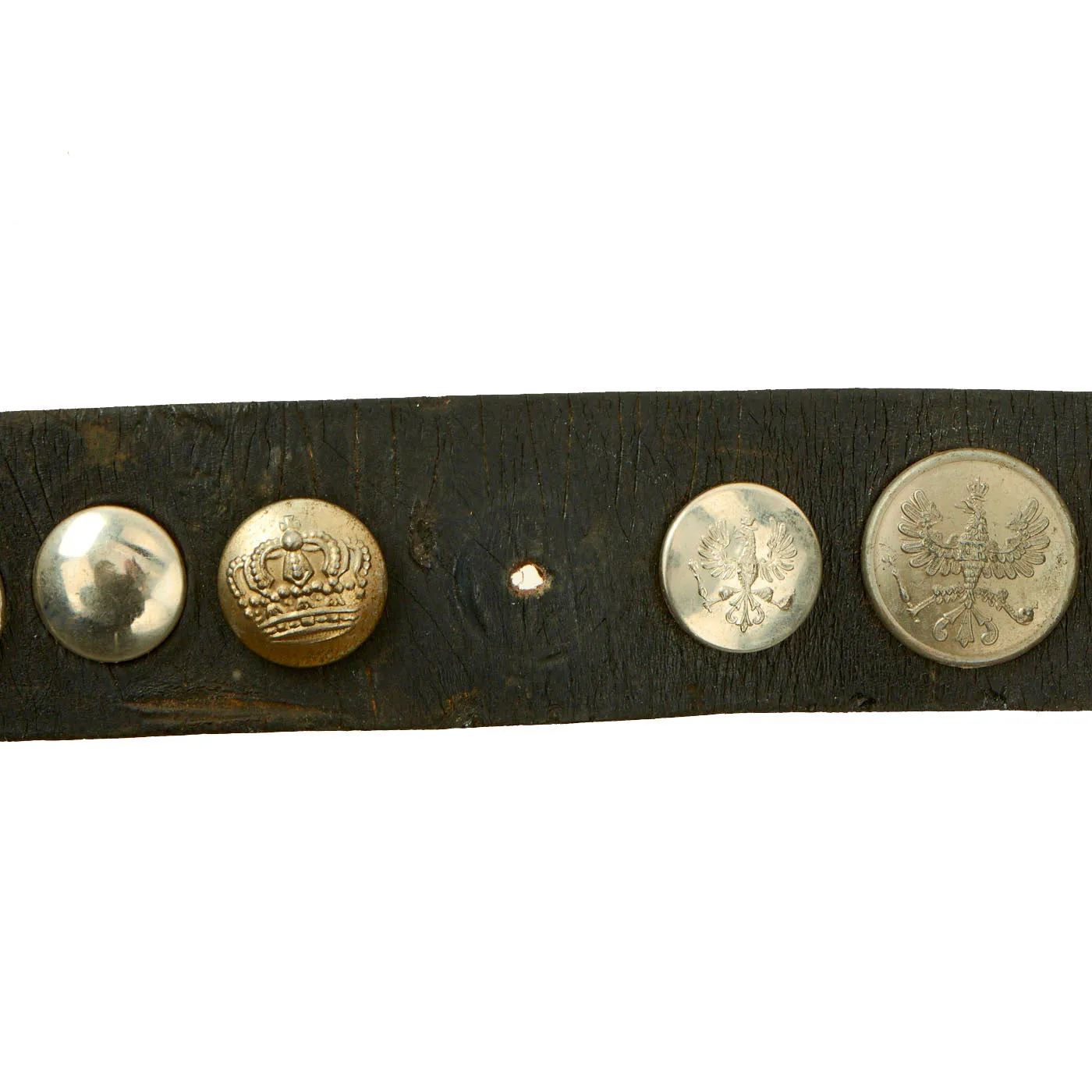 Original U.S. WWI Imperial German Hate Souvenir Belt With Gott Mit Uns Prussian Buckle and 33 Attached Items - US 56th Pioneer Infantry Regiment