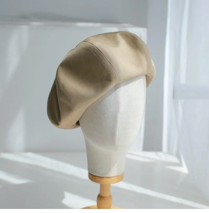 Oversize Two Way Cotton Beret Hat