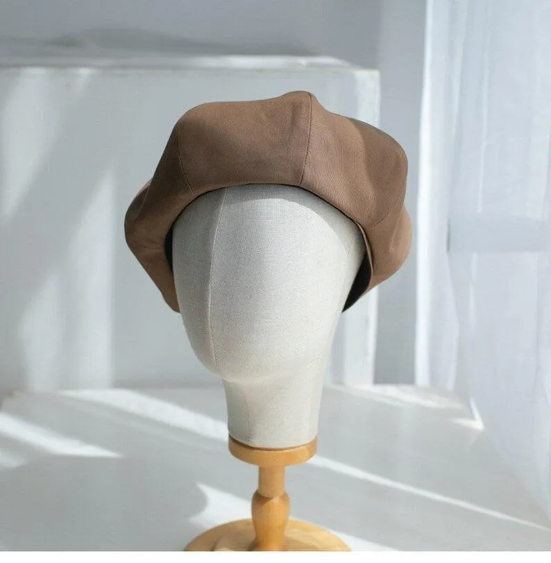 Oversize Two Way Cotton Beret Hat