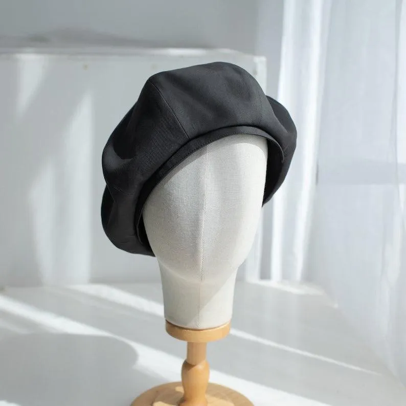 Oversize Two Way Cotton Beret Hat