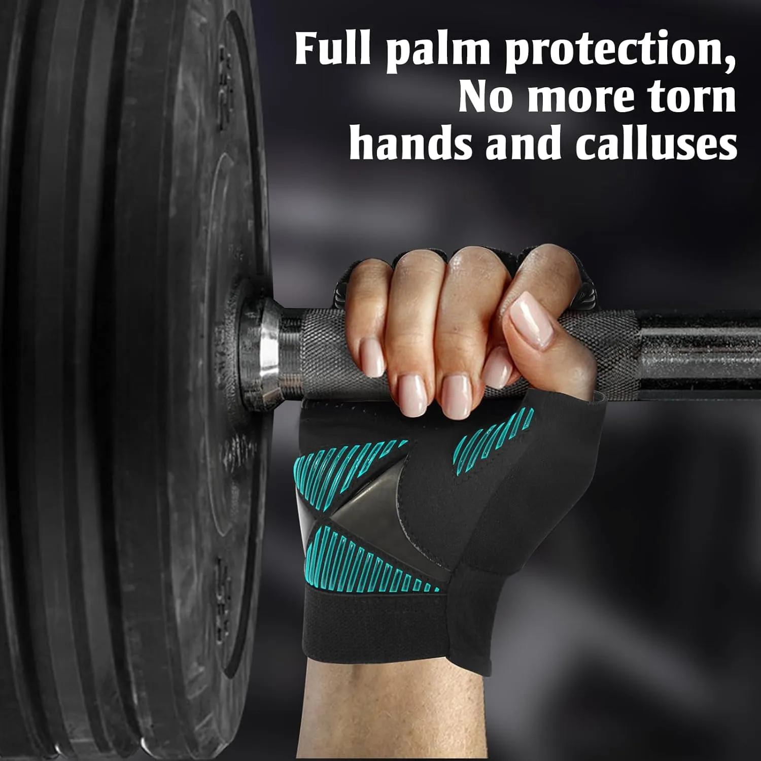 Padded Workout Gloves with Excellent Grip and Full Palm Protection, Breathable Exercise Gloves for Men and Women, Ideal for Gym, Cycling, and Training