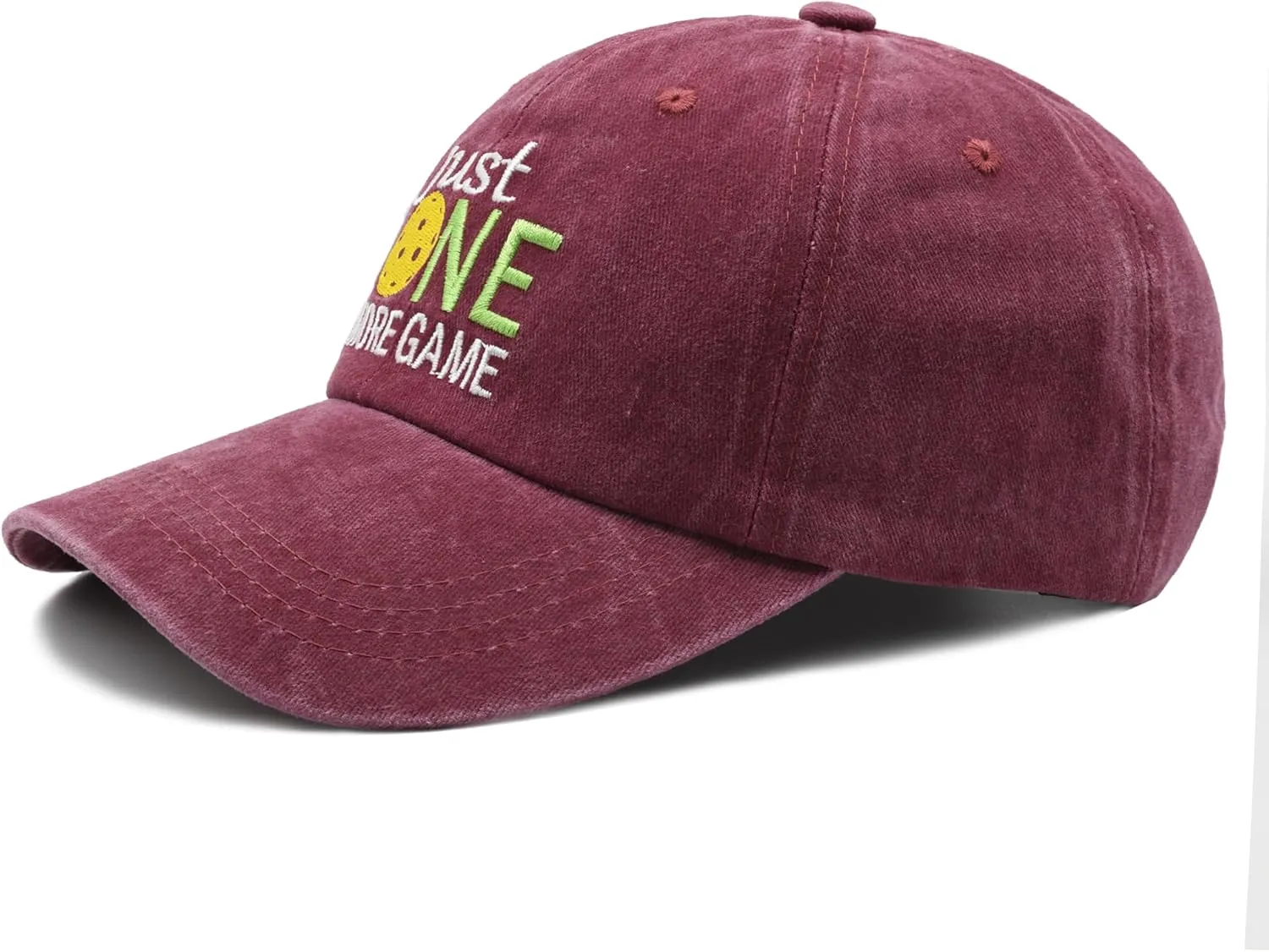 Pickleball Hat,Adjustable Embroidered Washed Baseball Cap for Men Women