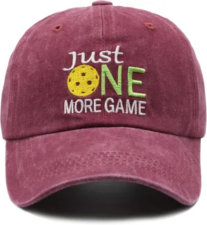 Pickleball Hat,Adjustable Embroidered Washed Baseball Cap for Men Women