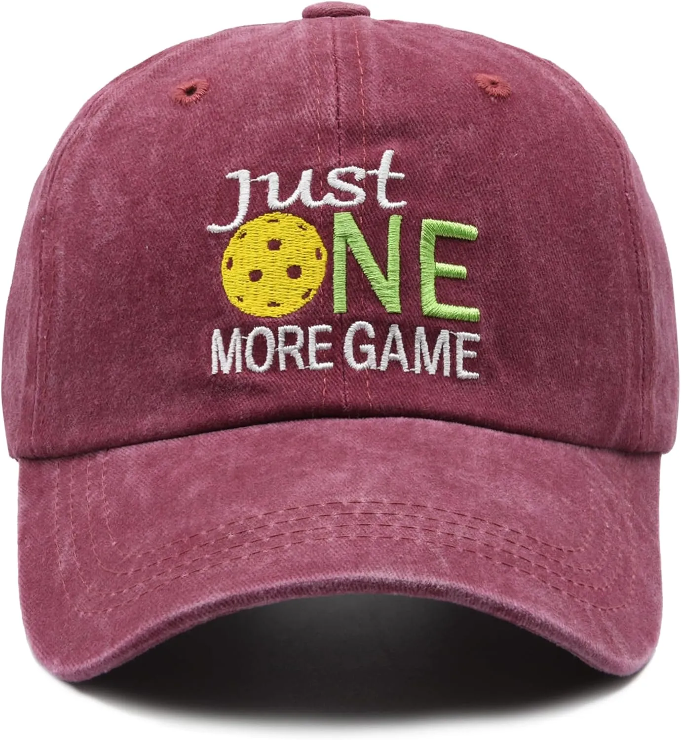Pickleball Hat,Adjustable Embroidered Washed Baseball Cap for Men Women