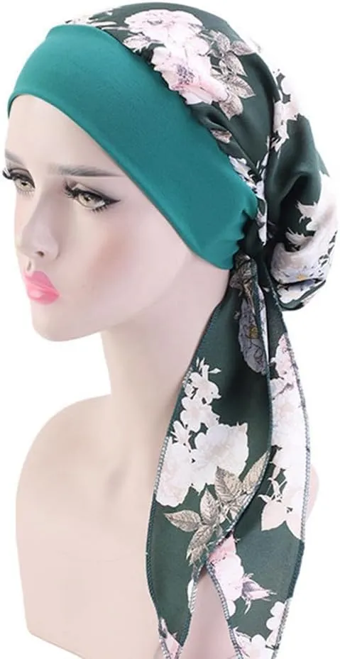 Pre Tied Chemo Head Scarf for Women Cancer Slip On Bandana headwrap Turban headwear Hair Cover