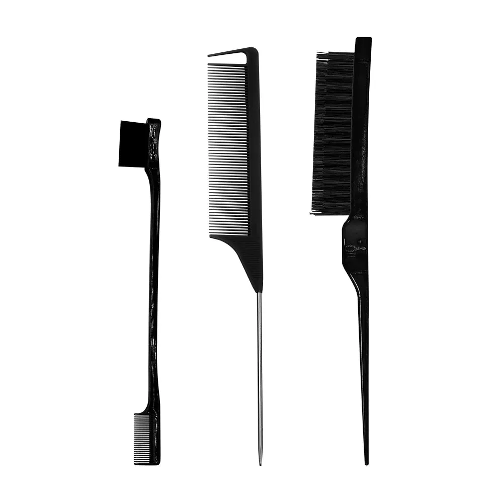 Pro Hair Styling Pointed Tail Comb Hair Brush Hairdressing Anti-static Steel Needle Pin Rat Tail Combs Barber Salon Accessories