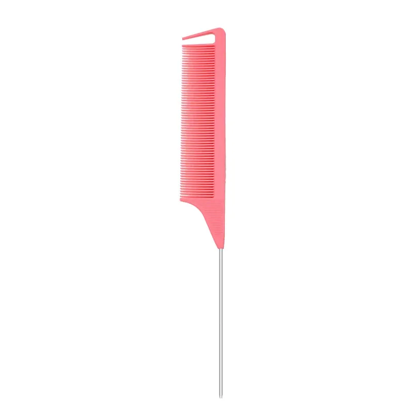 Pro Hair Styling Pointed Tail Comb Hair Brush Hairdressing Anti-static Steel Needle Pin Rat Tail Combs Barber Salon Accessories
