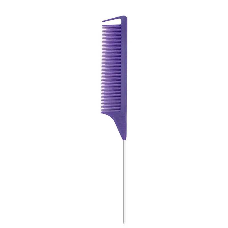 Pro Hair Styling Pointed Tail Comb Hair Brush Hairdressing Anti-static Steel Needle Pin Rat Tail Combs Barber Salon Accessories