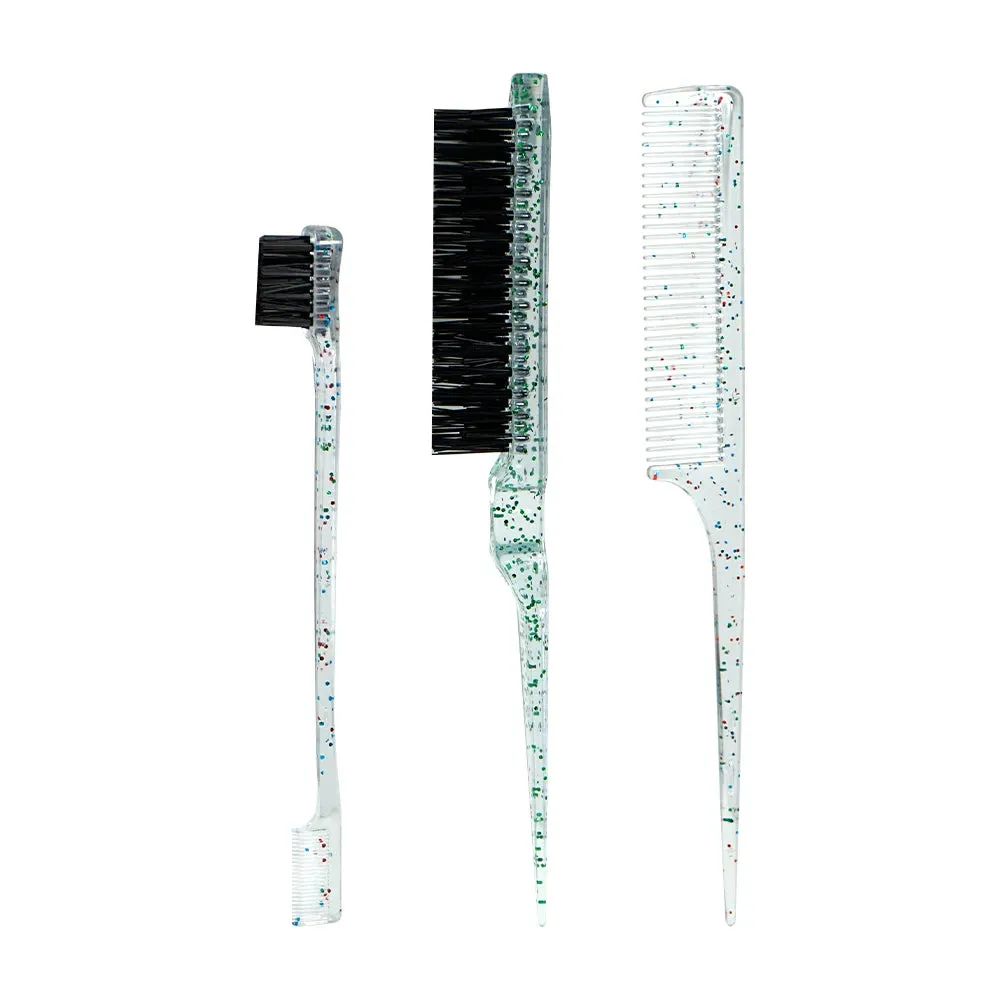 Pro Hair Styling Pointed Tail Comb Hair Brush Hairdressing Anti-static Steel Needle Pin Rat Tail Combs Barber Salon Accessories