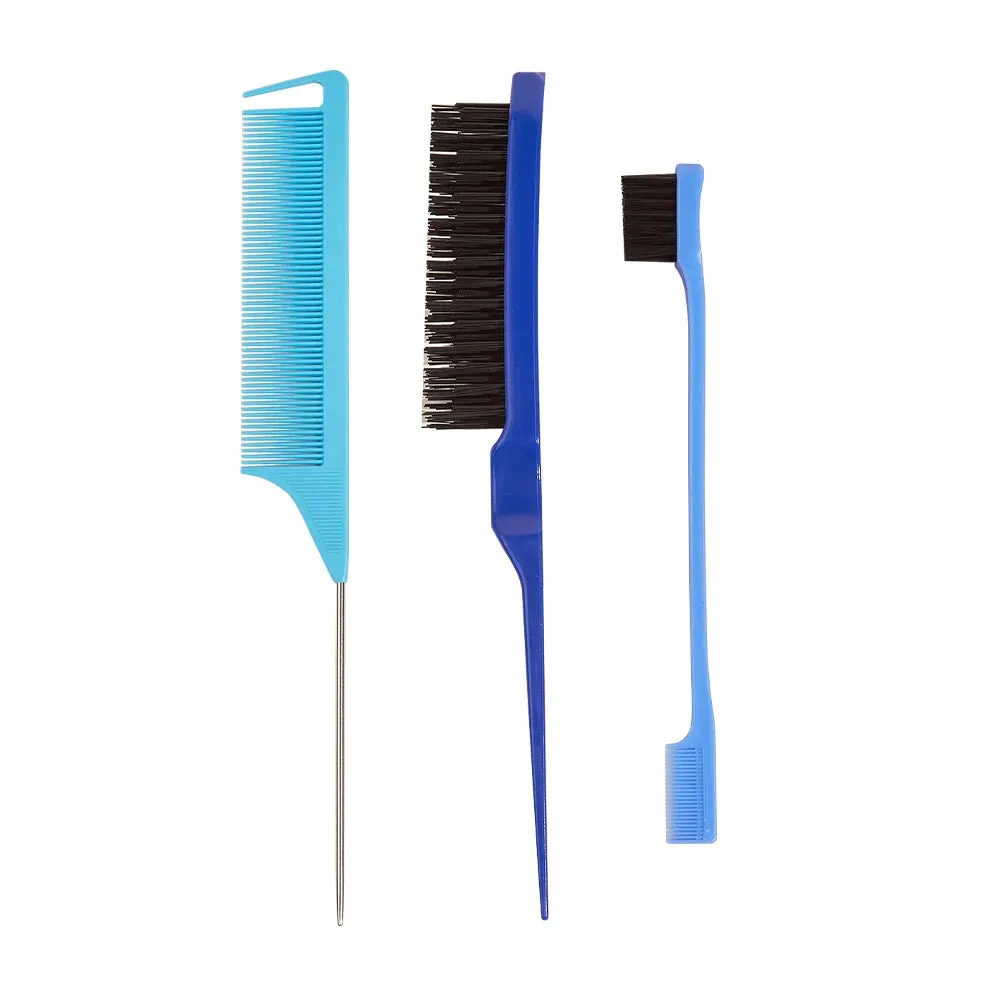 Pro Hair Styling Pointed Tail Comb Hair Brush Hairdressing Anti-static Steel Needle Pin Rat Tail Combs Barber Salon Accessories