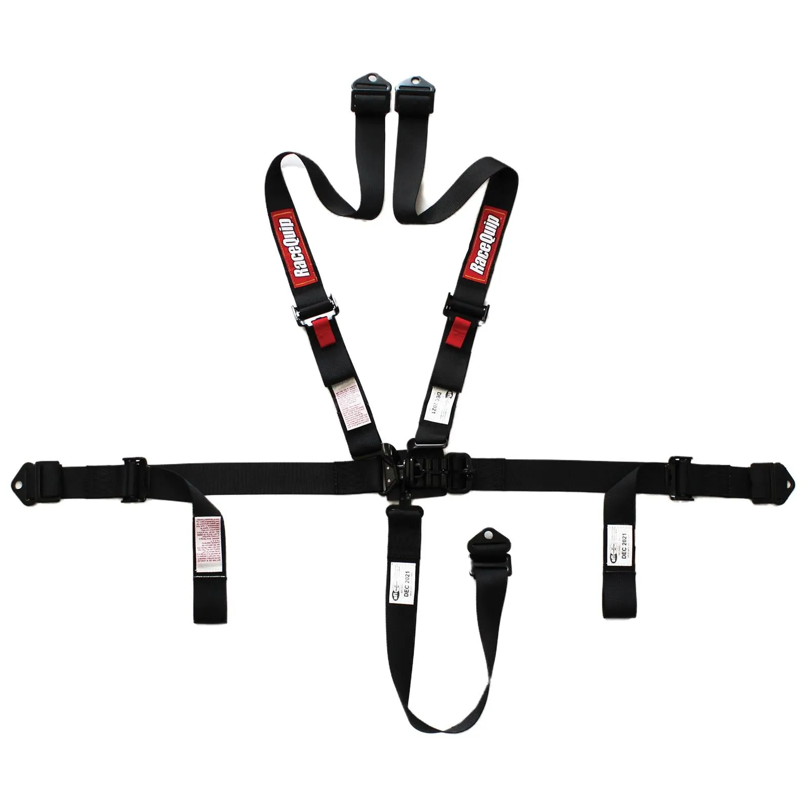 RaceQuip Latch & Link All 2" SFI 16.1 Small Buckle [5 Point Pull Down] Harness Set -  Black