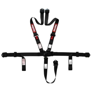RaceQuip Latch & Link All 2" SFI 16.1 Small Buckle [5 Point Pull Down] Harness Set -  Black