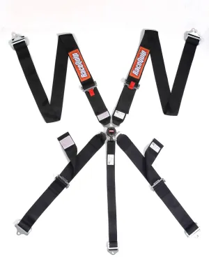 RaceQuip Sportsman SFi 16.1 [5 Point Pull Up] Camlock Harness Set - Black or Red