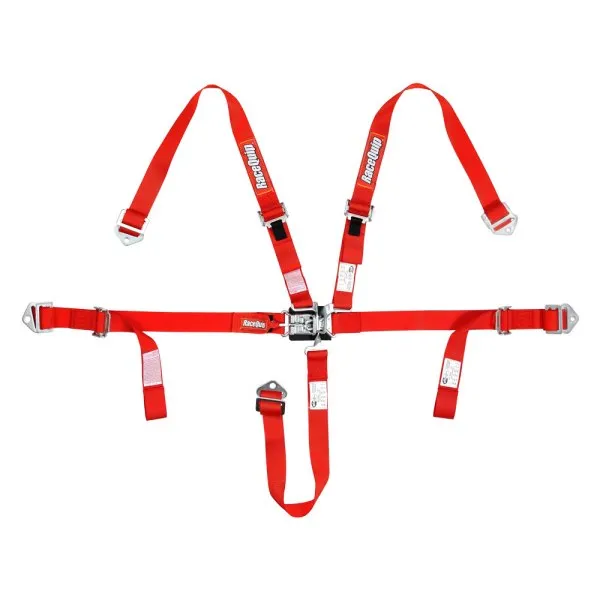 RaceQuip Youth Latch & Link SFi 16.2 [5 Point] Racing Harness Set - Black/Red/ Blue/Purple/Pink