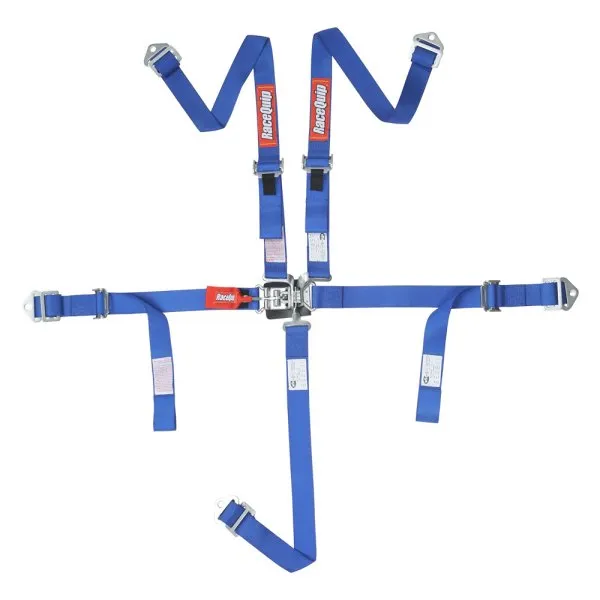 RaceQuip Youth Latch & Link SFi 16.2 [5 Point] Racing Harness Set - Black/Red/ Blue/Purple/Pink