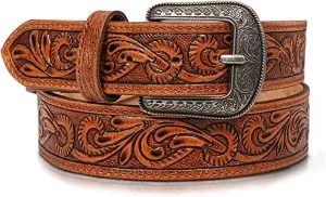 RAWHYD Western Leather Belt for Men - Cowboy Belts of size 32 - 44