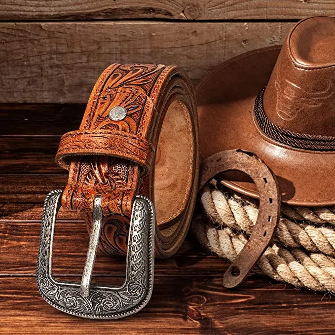 RAWHYD Western Leather Belt for Men - Cowboy Belts of size 32 - 44