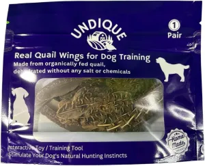 Real Quail Wings for Dog Training 1 Pair