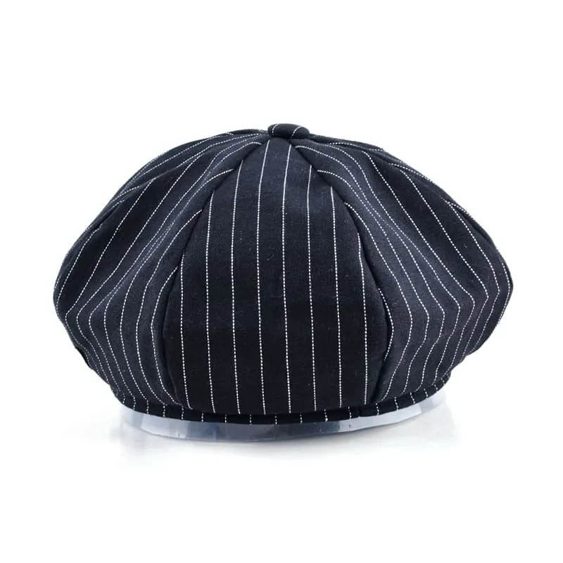 Reims Striped Newsboy Cap