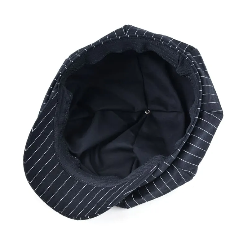 Reims Striped Newsboy Cap