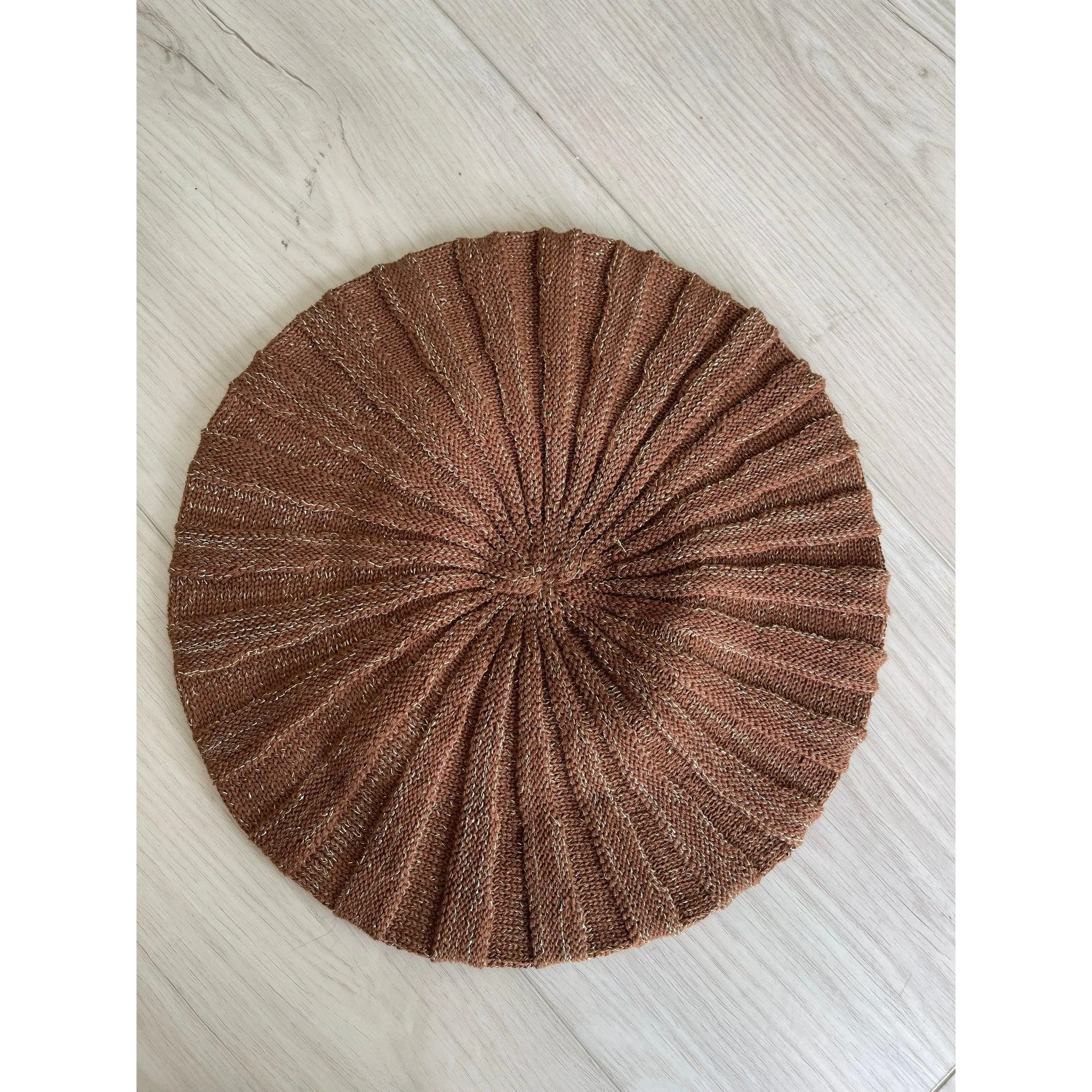 Ribbed Cotton Lurex Berets