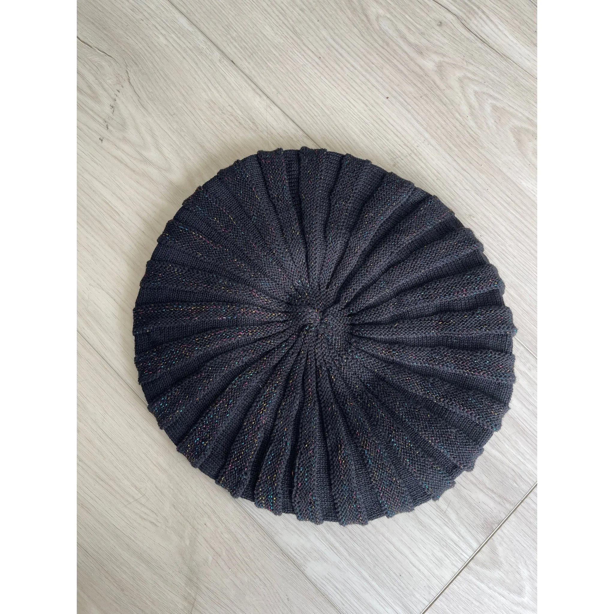 Ribbed Cotton Lurex Berets