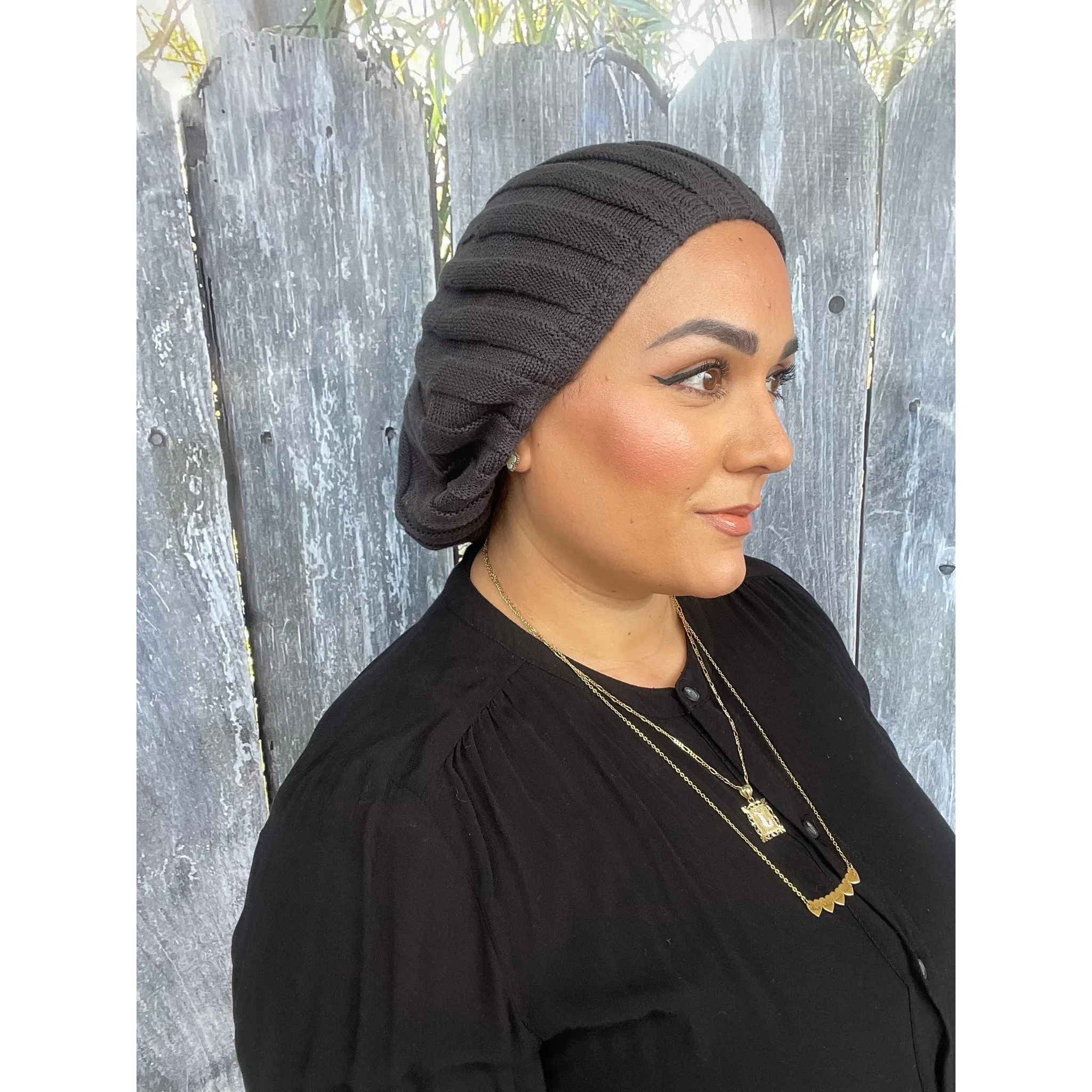 Ribbed Cotton Lurex Berets