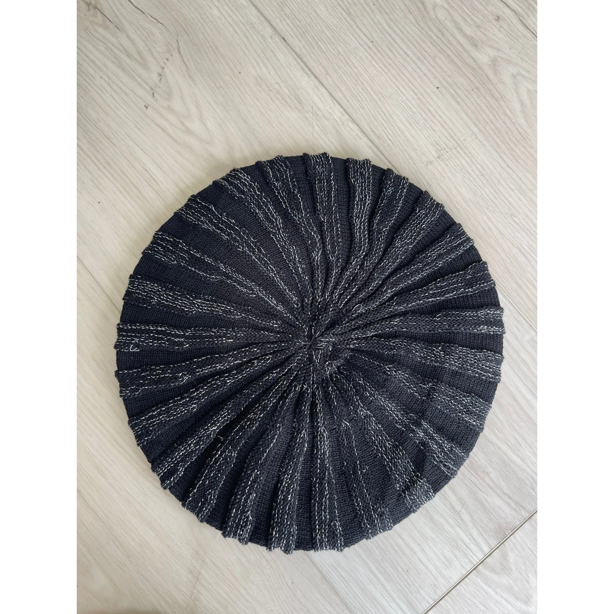 Ribbed Cotton Lurex Berets