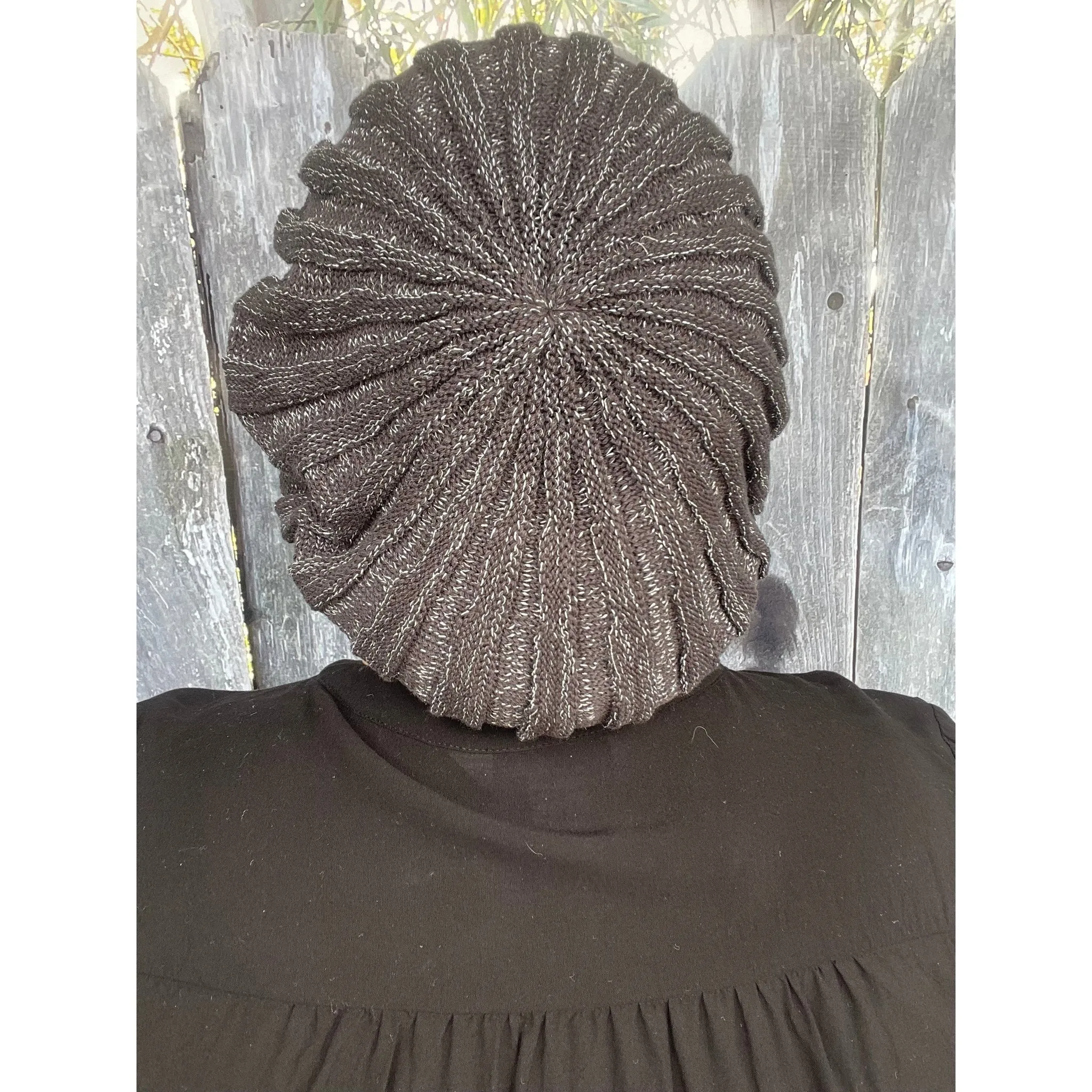 Ribbed Cotton Lurex Berets
