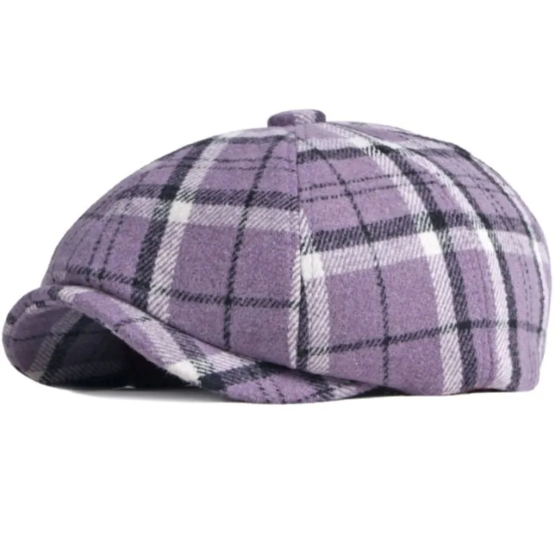 Royan Tartan Newsboy Cap