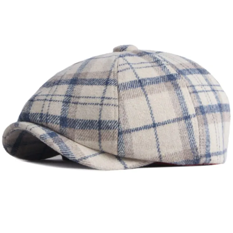 Royan Tartan Newsboy Cap