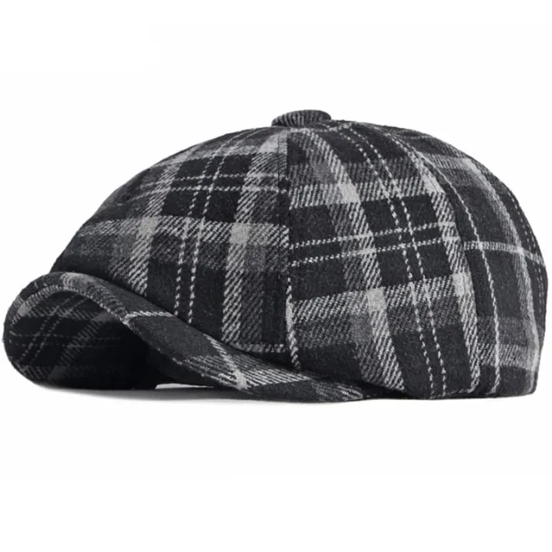 Royan Tartan Newsboy Cap