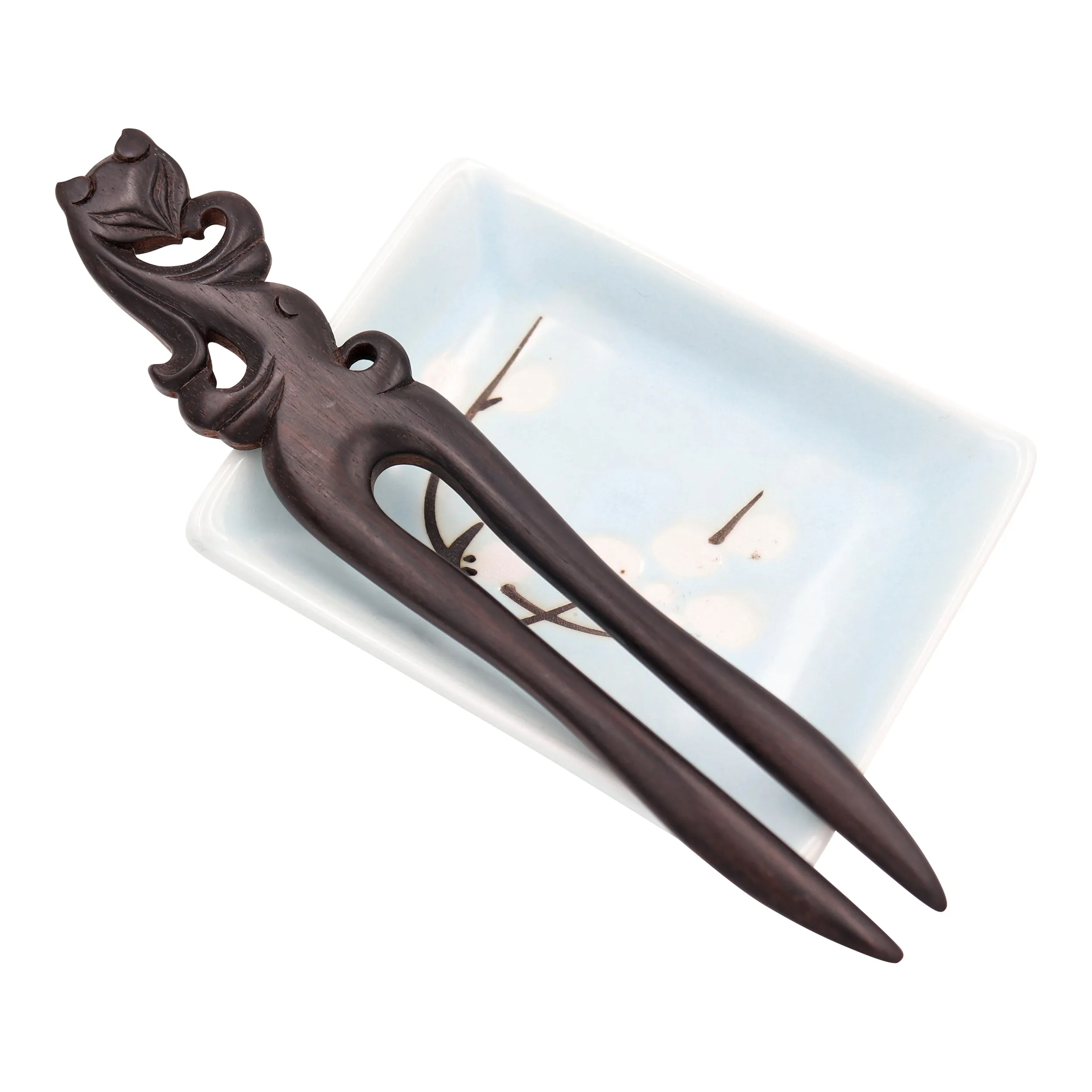 Sandalwood Hair Fork Chopstick Hair Pin Hair Sticks -  Fox